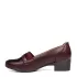 Дамски ежедневни обувки на нисък ток в бордо 21127-2
