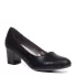 Дамски ежедневни обувки с деколте на среден ток черни 21129-2
