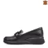 Дамски ежедневни обувки от естествена кожа черни 21132-1