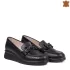 Дамски ежедневни обувки от естествена кожа черни 21132-1