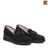 Дамски ежедневни обувки от естествен велур черни 21132-2