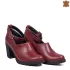 Дамски ежедневни обувки естествена кожа в цвят бордо 21143-2