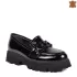 Атрактивни дамски обувки тип мокасини в черен цвят 21167-1