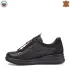 Български черни дамски спортни обувки с малка платформа 21194-1