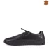 Дамски равни обувки с еластична подметка в черен цвят 21205-1