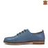 Ежедневни ниски дамски обувки от естествена кожа в синьо 21243-3