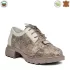 Модерни дамски обувки от ефектна бежова естествена кожа 21276-2