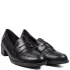 Черни дамски ежедневни обувки на ток 21446-1...