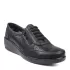 Черни дамски обувки с цип и ластик на малка платформа 21451-1