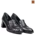 Дамски елегантни обувки от черна ефектна кожа 2146...