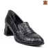 Дамски елегантни обувки от черна ефектна кожа 21469-1