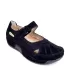 Черни дамски пролетни обувки от велур 26954-1