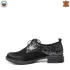 Черни български дамски обувки от набук 21058-1