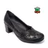 Български дамски обувки с деколте на ток в черен цвят 21087-1