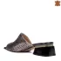 Дамски елегантни чехли с широк ток в цвят графит 21383-1