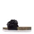 Равни дамски ежедневни чехли с цветя в черен цвят 21406-1