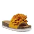 Равни дамски ежедневни чехли с цветя в жълт цвят 21406-2