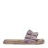 Дамски летни чехли с набран ефект в лилав цвят 23996-5