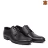 Мъжки елегантни обувки с лазерна декорация в черно 13203-1