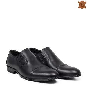 Мъжки елегантни обувки без връзки в черен цвят 13205-1