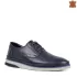 Тъмно сини мъжки пролетни обувки от естествена кожа 13223-1