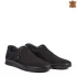 Мъжки обувки на дупки от естествен набук в черно 13225-1