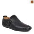 Шити черни мъжки летни обувки без връзки 13233-1