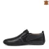 Шити черни мъжки летни обувки без връзки 13233-1