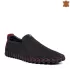 Удобни мъжки летни обувки с ластици от черен набук 13235-2