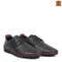 Кожени летни мъжки обувки с връзки в черен цвят 13239-1