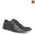 Кожени мъжки пролетно-летни обувки с връзки в черен цвят 13245-1