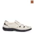 Бежови кожени мъжки летни обувки Comfort с ластици 13360-2