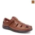 Кафяви мъжки летни обувки Comfort от естествена кожа 14575-2