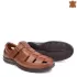 Кафяви мъжки летни обувки Comfort от естествена кожа 14575-2