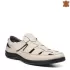 Бежови мъжки летни обувки Comfort от естествена кожа 14575-3