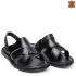Черни мъжки сандали 2 в 1 от естествена кожа 14591-1
