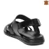 Мъжки сандали от естествена кожа Gladiator 14601-1 в черен цвят
