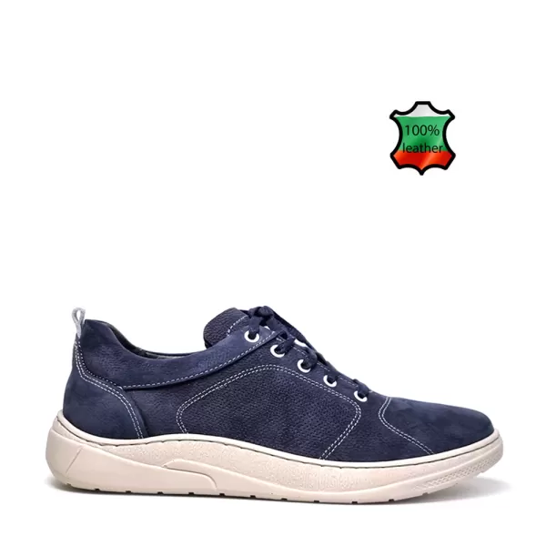 Български мъжки спортни обувки в синьо 13170-1