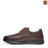 Мъжки обувки от естествена кожа с връзки в кафяво 13147-2
