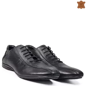 Черни мъжки спортно елегантни обувки 13153-2...