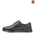 Мъжки обувки с връзки и ластик в черно 13163-1