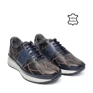 Мъжки спортни обувки в черно и синьо 13181-1...