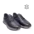 Мъжки ежедневни обувки от естествена кожа в синьо и черно 13186-1