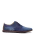 Сини мъжки обувки с връзки от дънков плат 13187-2...