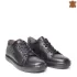 Черни спортни мъжки обувки от естествена кожа 13195-1