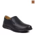 Мъжки обувки с ластици 45-48 от естествена кожа в черно 13200-1