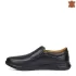 Мъжки обувки с ластици 45-48 от естествена кожа в черно 13200-1