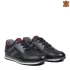 Черни мъжки спортни обувки 45-48 от естествена кожа 13201-1