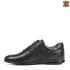 Кожени спортно елегантни мъжки обувки в черен цвят 13218-1