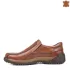 Мъжки ежедневни обувки без връзки в кафяв цвят 13262-2
